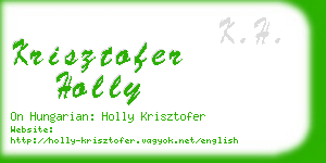 krisztofer holly business card
